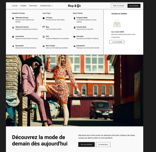 Shop&Go, maquette Figma